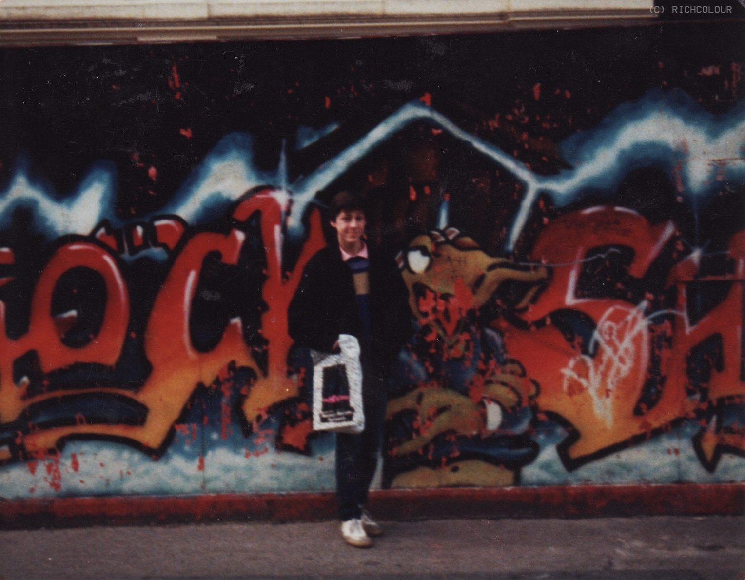 ME AT COVENT GARDEN GRAFFITI 1985